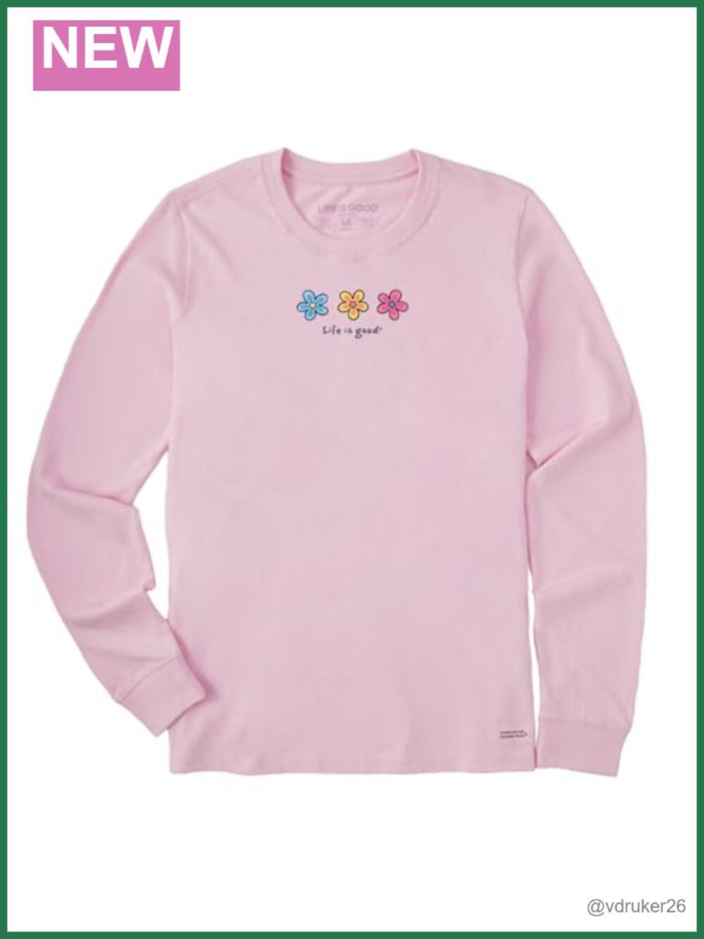 Life is Good Crusher Tee Long Sleeve Cotton Graphic T-Shirt
